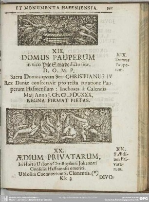 XX. Aedium Privatarum
