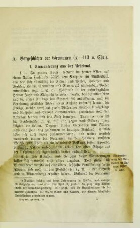 A. Vorgeschichte der Germanen (x - 113 v. Chr.)
