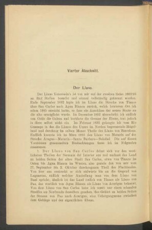 Vierter Abschnitt. - Der Llano.