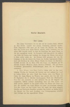 Vierter Abschnitt. - Der Llano.
