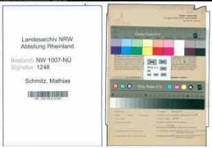 Entnazifizierung Mathias Schmitz , geb. 14.04.1894 (Metzger)