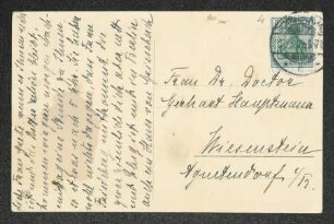 Brief von Elisabeth Franziska Deutsch an Gerhart Hauptmann