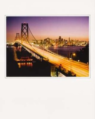 San Francisco. Oakland Bay Bridge bei Nacht
