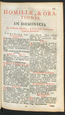 Homiliae, & Orationes In Dominicis
