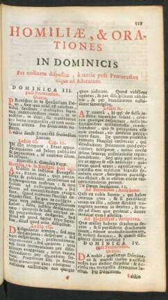 Homiliae, & Orationes In Dominicis