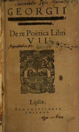 De re poetica : libri VII