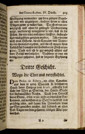 Dritte Geschicht. Wozu die Ehre uns verpflichtet