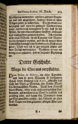 Dritte Geschicht. Wozu die Ehre uns verpflichtet