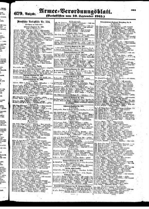 679. Ausgabe. Samstag, 11. September 1915