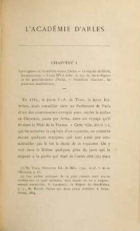 L'Académie d'Arles au XVIIme siècle : D'après les documents originaux. Étude hist. et crit., 1