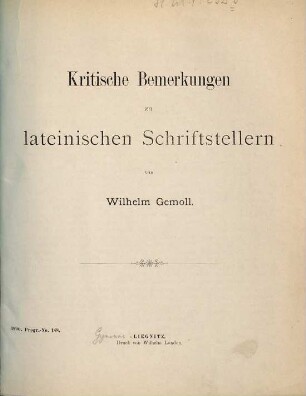 Jahresbericht. 1889/90