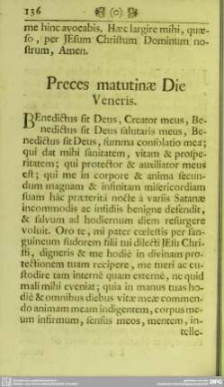 Preces matutinae Die Veneris