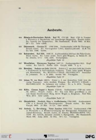 Ausbeute (Nr. 894-948)