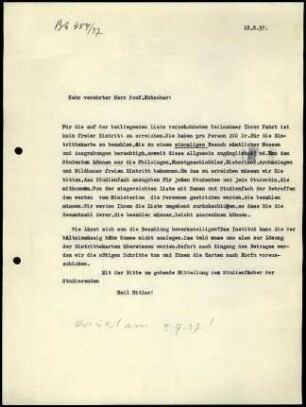 DAI Athen an A. Kutscher