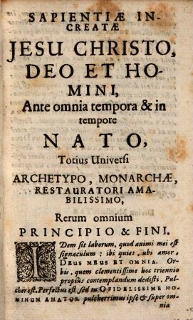 Disp. III. de absoluta rerum possibilitate