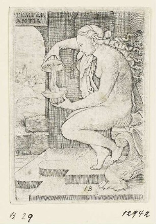 Temperantia, Blatt 7 der Folge "Sieben christliche Tugenden"