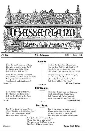No. 15, 1. August 1901