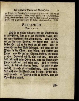 Evangelium Marci 7, 31-37.
