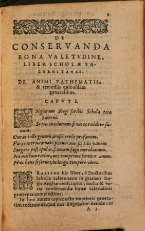 Medicina Salernitana : Id est: conservandae bonae valetudinis praecepta