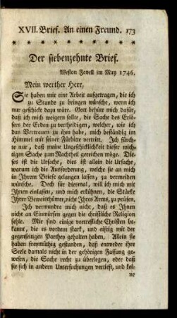 Der siebenzehnte Brief