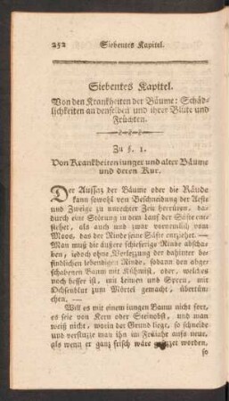 Siebentes Kapitel. Von den Krankheiten der Bäume: ...