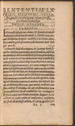 Sententiae Ex Sacris Scripturis Collectae, quae docent praecipuum cultum Dei esse, promovere Evangelium.