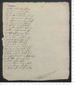 [Ohne Titel] ["Ein kleiner Sommervogel schwang"] [Reinschrift mit wenigen Korrekturen. Ungedruckt ]