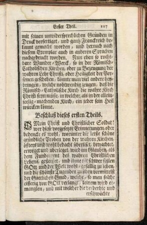 Beschluß dieses ersten Theils.