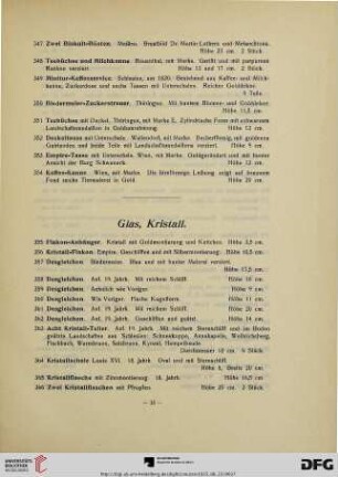 Glas, Kristall (Nr. 355-405)