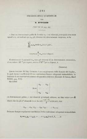 Soluzione della quistione 32 (Vedi Vol. H. pag. 62).
