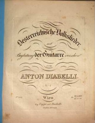 Oesterreichische Volkslieder : mit Begleitung der Guitarre versehen, 3. Klein ist fein