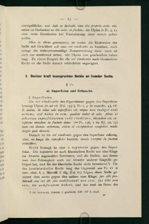 a) Superficies und Erbpacht