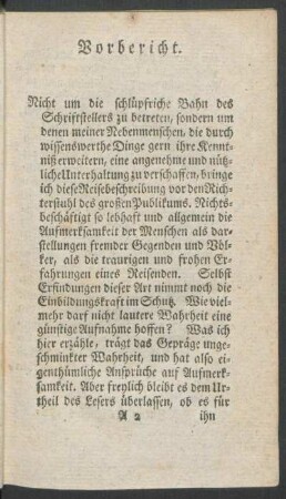 Vorbericht.