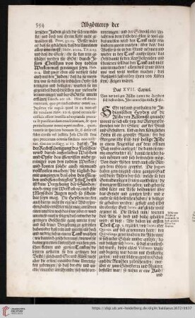 Das XVII. Capitel