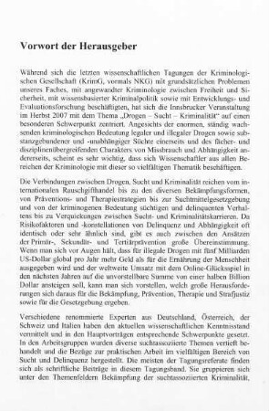 Vorwort der Herausgeber
