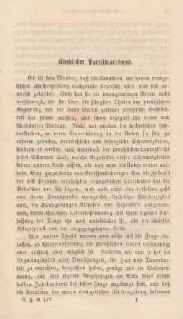 1-11 Kirchlicher Partikularismus