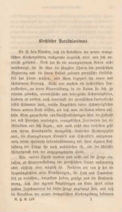 1-11 Kirchlicher Partikularismus