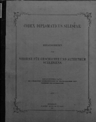 Die schlesische Oderschiffahrt in vorpreussischer Zeit : Urkunden und Aktenstücke