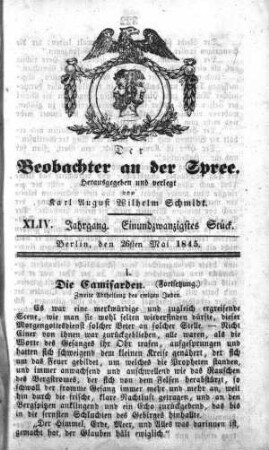 21. Stück, 26. Mai 1845