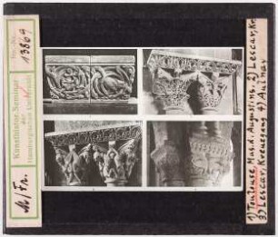 Toulouse: Vergleich Kapitelle Toulouse, Augustinermuseum, Lescar, Kreuzgang, Aulnay