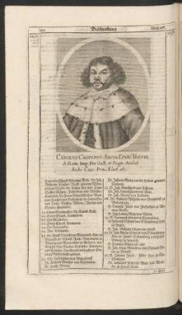 Carolus Casparus, Archi Episc. Trevir. ...