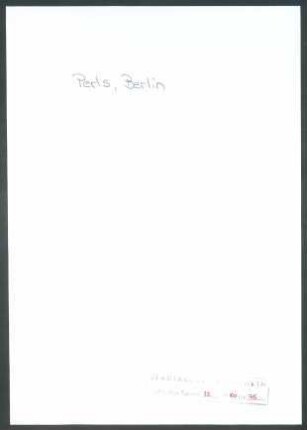 Perls, Hugo, Berlin, Schriftwechsel mit Wichert
