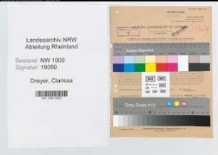 Entnazifizierung Clarissa Dreyer, geb. 04.04.1903 (Taenzerin)