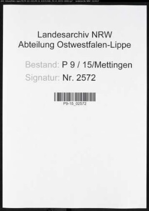 Sterberegister Standesamt Mettingen