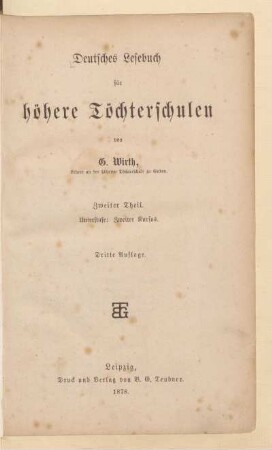 Theil 2, [Schülerband]: Unterstufe: Zweiter Kursus
