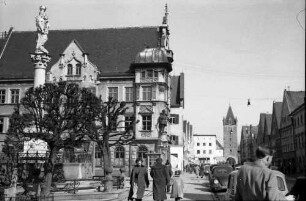 Mindelheim: Rathaus und Marktplatz
