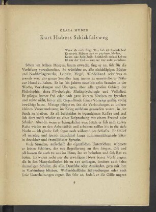Kurt Hubers Schicksalsweg