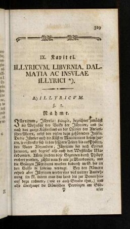 329-342, IX. Kapitel. Illyricvm, Libvrnia, Dalmatia Ac Insvlae Illyrici.