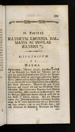 329-342, IX. Kapitel. Illyricvm, Libvrnia, Dalmatia Ac Insvlae Illyrici.