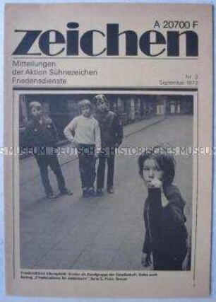 Mitteilungsblatt der Aktion Sühnezeichen/Friedensdienste u.a. über vernachlässigte Kinder in der Bundesrepublik - Sachkonvolut